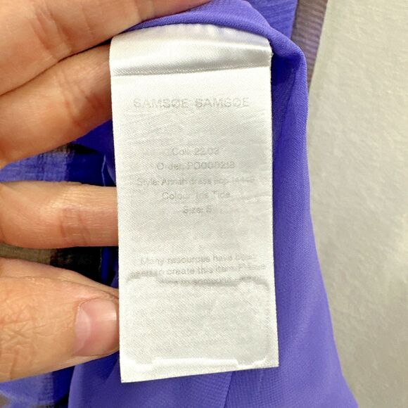 Samsoe Samsoe Annah Iris Tide Strappy Side Button Midi Dress Womens Size S - Picture 8 of 13